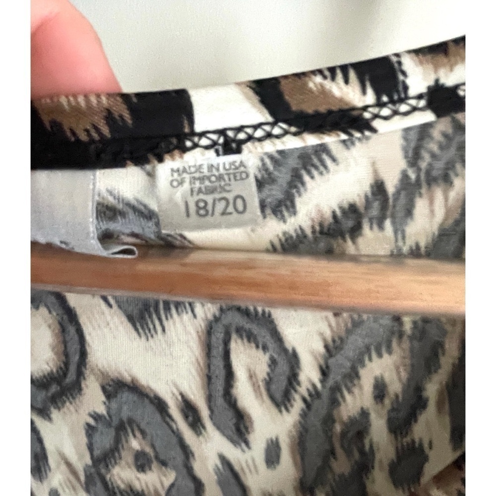 ** BUNDLE SALE 3/$16 ** Avenue Sleeveless Maxi Sundress Animal Print Size 18/20 - Picture 12 of 14